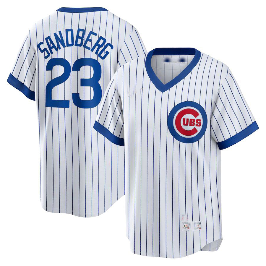 Chicago Cubs #23 Ryne Sandberg White Home Cooperstown Collection Player Jersey Baseball Jerseys baseball jersey product view 1
