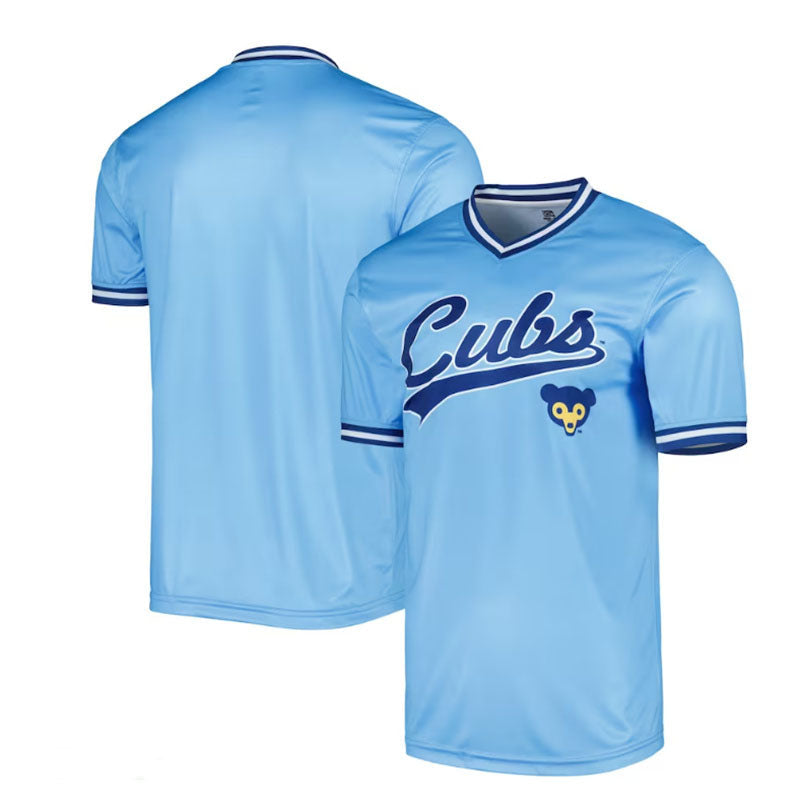 Chicago Cubs Stitches Cooperstown Collection Team Jersey - Light Blue Baseball Jerseys baseball jersey product view 1