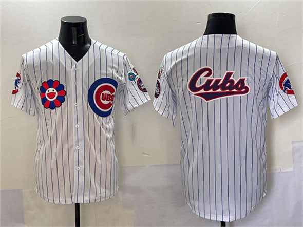 Chicago Cubs Team Big Logo White 2025 Tokyo Series Limited Stitched Baseball Jersey baseball jersey product view 1