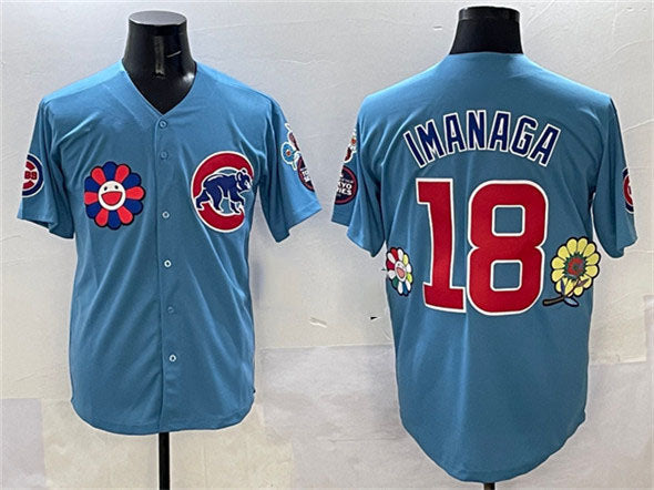 Chicago Cubs #18 Sh¨­ta Imanaga Blue 2025 Tokyo Series 2nd Alternate Limited Stitched Baseball Jersey baseball jersey product view 1