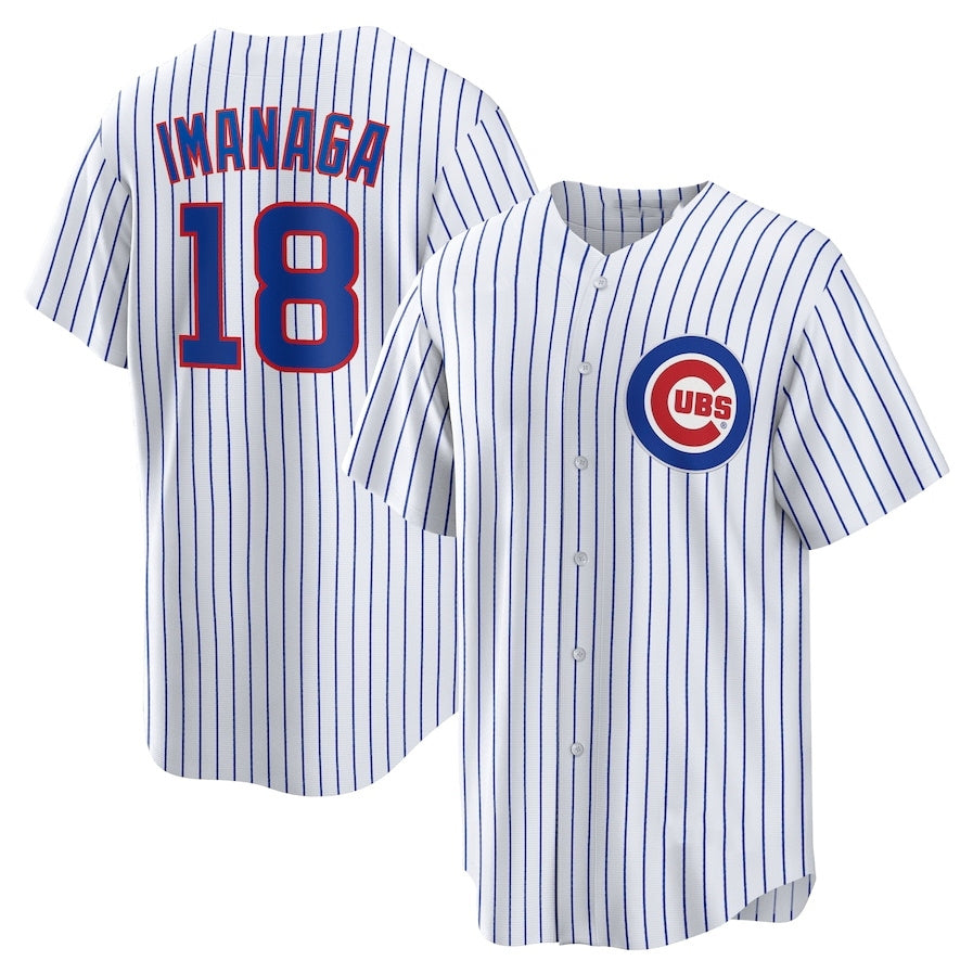 Chicago Cubs #18 Shota Imanaga Home Replica Jersey - White Stitched Baseball Jersey baseball jersey product view 1
