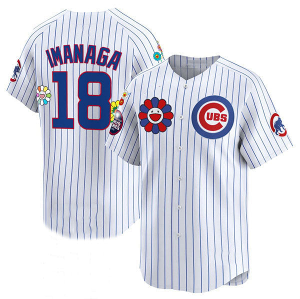 Chicago Cubs #18 Sh¨­ta Imanaga White 2025 Tokyo Series Limited Stitched Baseball Jersey baseball jersey product view 1