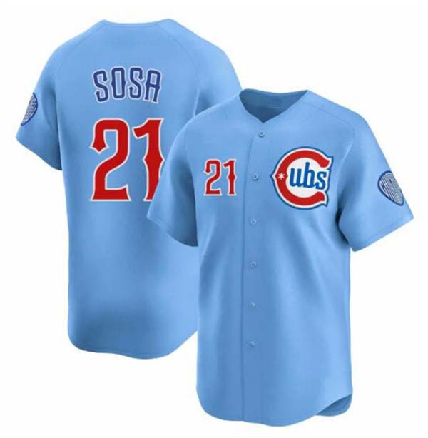 Chicago Cubs #21 Sammy Sosa Blue 2024-25 2nd Alternate Limited Stitched Baseball Jersey baseball jersey product view 1