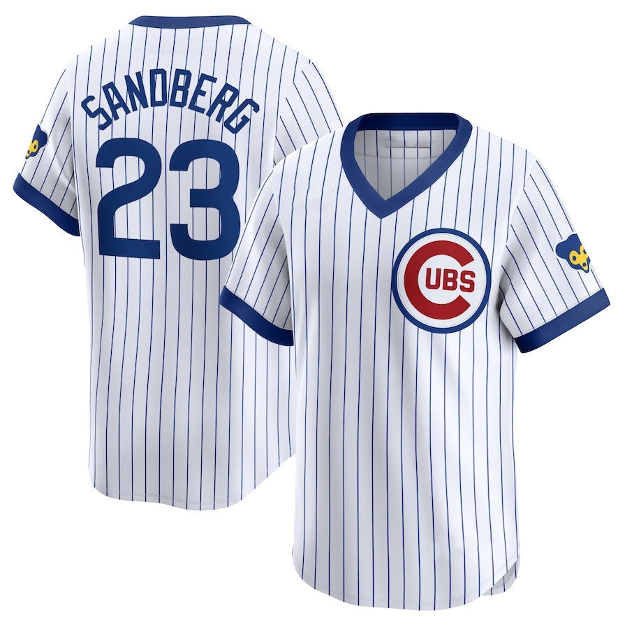 Chicago Cubs #23 Ryne Sandberg Throwback Cooperstown Limited Jersey - White Stitched Baseball Jersey baseball jersey product view 1