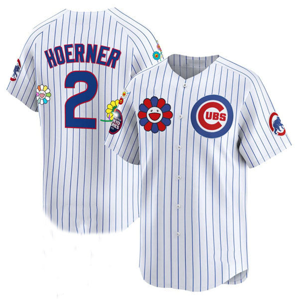 Chicago Cubs #2 Nico Hoerner White 2025 Tokyo Series Limited Stitched Baseball Jersey baseball jersey product view 1