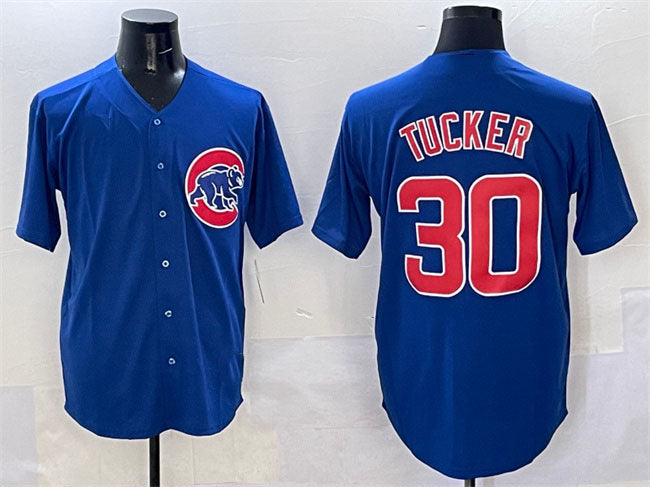 Chicago Cubs #30 Kyle Tucker Royal Cool Base Stitched Baseball Jersey baseball jersey product view 1