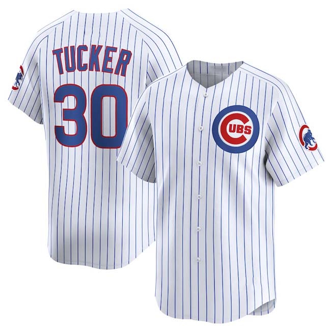 Chicago Cubs #30 Kyle Tucker White Home Limited Stitched Baseball Jersey baseball jersey product view 1