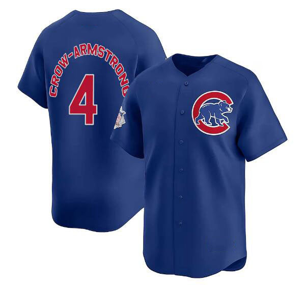 Chicago Cubs #4 Pete Crow-Armstrong Royal Limited Stitched Baseball Jersey baseball jersey product view 1