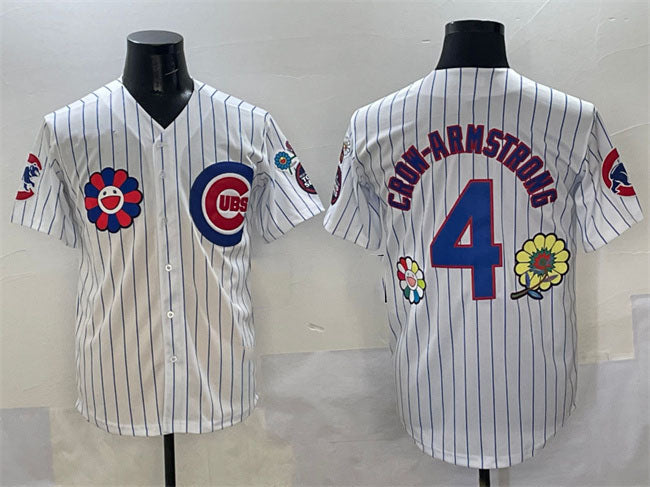 Chicago Cubs #4 Pete Crow-Armstrong White 2025 Tokyo Series Limited Stitched Baseball Jersey baseball jersey product view 1