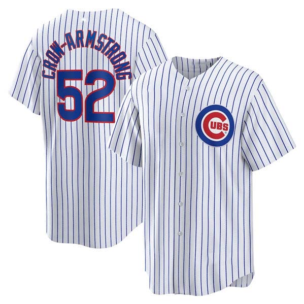 Chicago Cubs #52 Pete Crow-Armstrong White 2024 Cool Base Stitched Baseball Jersey baseball jersey product view 1