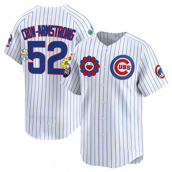 Chicago Cubs #52 Pete Crow-Armstrong White 2025 Tokyo Series Limited Stitched Baseball Jersey baseball jersey product view 1