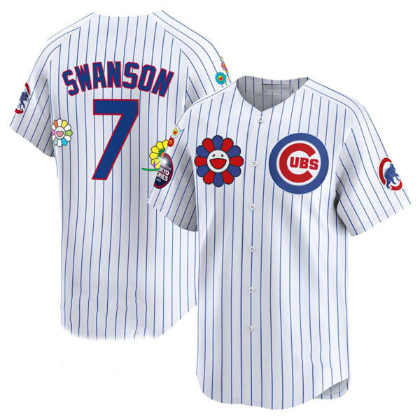 Chicago Cubs #7 Dansby Swanson White 2025 Tokyo Series Limited Stitched Baseball Jersey baseball jersey product view 1