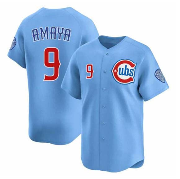 Chicago Cubs #9 Miguel Amaya Blue 2024-25 2nd Alternate Limited Stitched Baseball Jersey baseball jersey product view 1