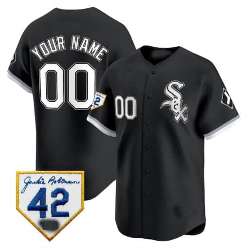 Custom Chicago White Sox 2024 Jackie Robinson Patch Vapor Premier Limited¨C All Stitched Baseball Jersey baseball jersey product view 2