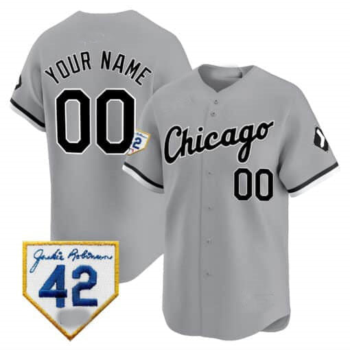Custom Chicago White Sox 2024 Jackie Robinson Patch Vapor Premier Limited¨C All Stitched Baseball Jersey baseball jersey product view 3