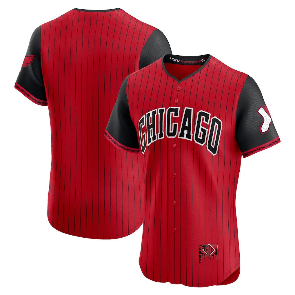 Chicago White Sox 2025 City Connect Elite Jersey - Red/Black Stitched Baseball Jersey baseball jersey product view 1