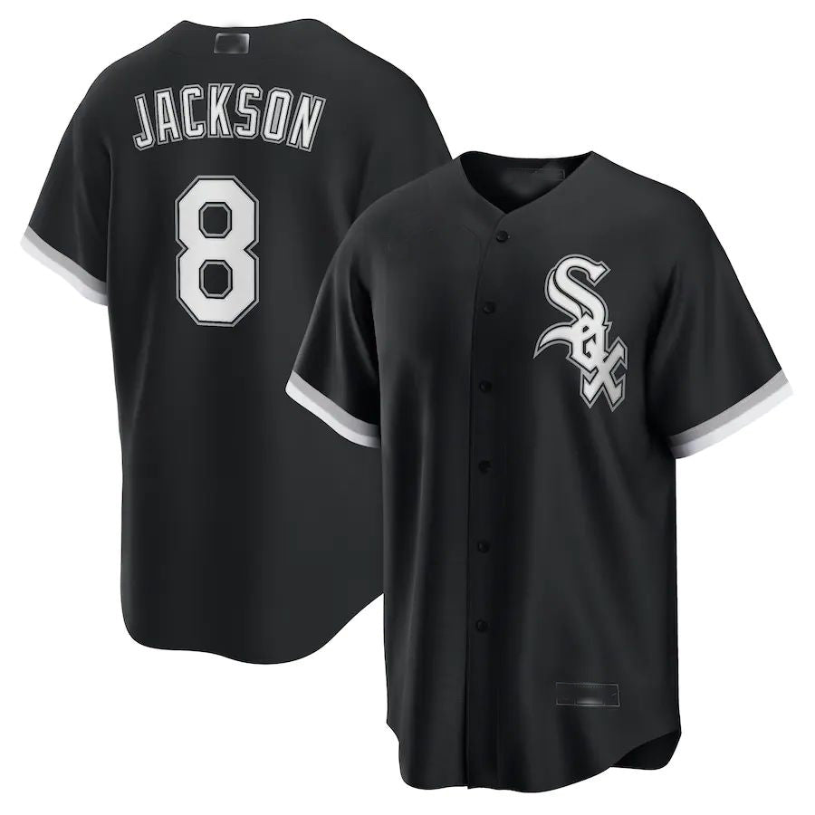 Chicago White Sox #8 Bo Jackson Black Alternate Cooperstown Collection Replica Player Jersey Baseball Jerseys baseball jersey product view 1