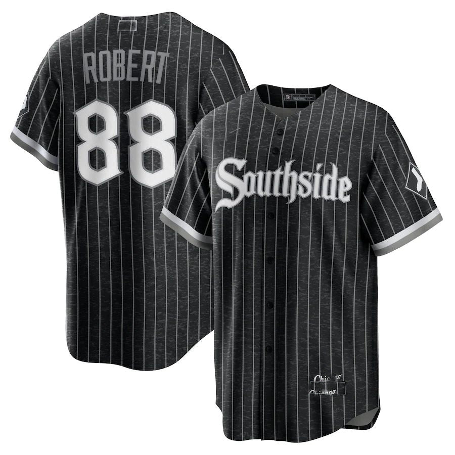 Chicago White Sox #88 Luis Robert Black City Connect Replica Player Jersey Baseball Jerseys baseball jersey product view 1