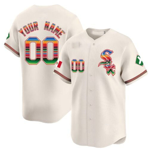 Custom Chicago White Sox Mexico Vapor Premier Limited V2 ¨C All Stitched Baseball Jersey baseball jersey product view 3