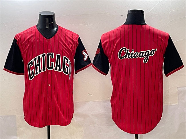 Chicago White Sox Team Big Logo Red Black 2025 City Connect Limited Stitched Baseball Jersey baseball jersey product view 1