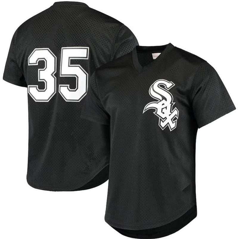 Chicago White Sox #35 Frank Thomas Black Cooperstown Mesh Batting Practice Jersey Baseball Jerseys baseball jersey product view 1