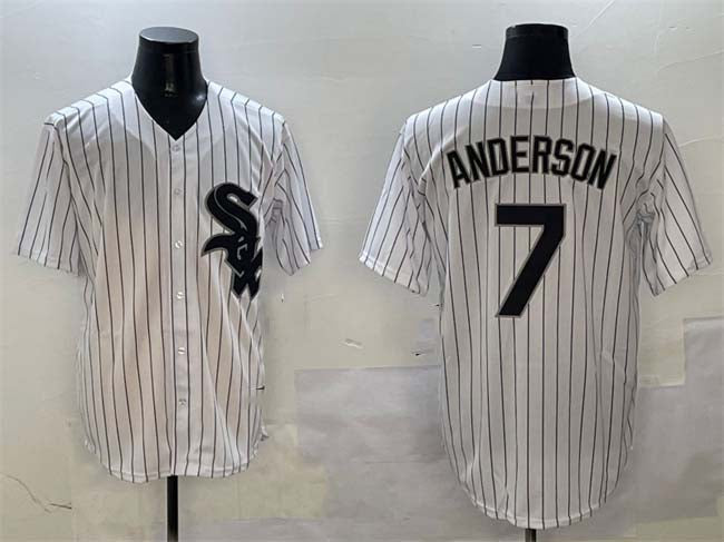 Chicago White Sox #7 Tim Anderson White Cool Base Stitched Baseball Jersey baseball jersey product view 1