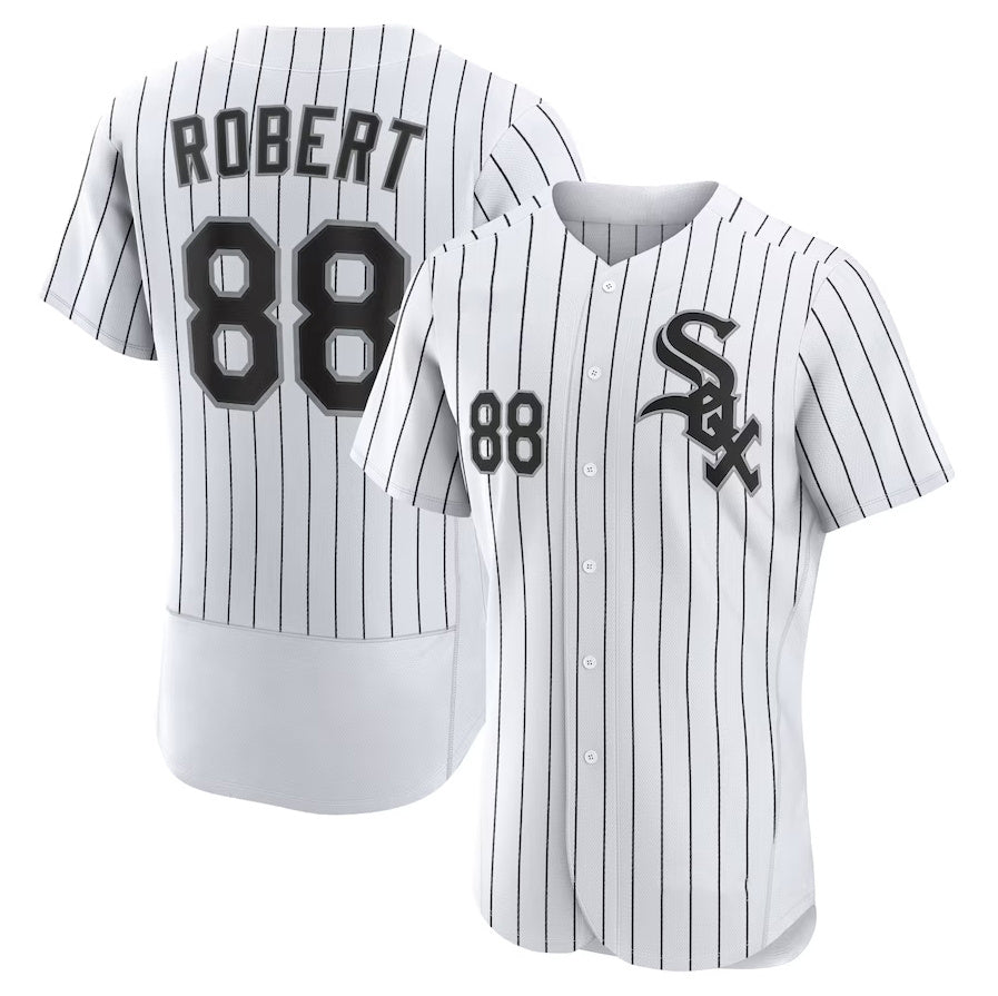 Chicago White Sox #88 Luis Robert Home Authentic Player Jersey - White-Black Stitched Baseball Jersey baseball jersey product view 1