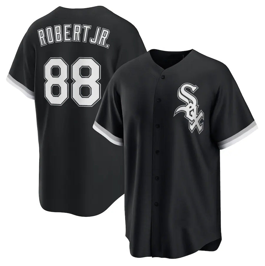 Chicago White Sox #88 Luis Robert Jr. Alternate Replica Player Jersey - Black Stitched Baseball Jersey baseball jersey product view 1