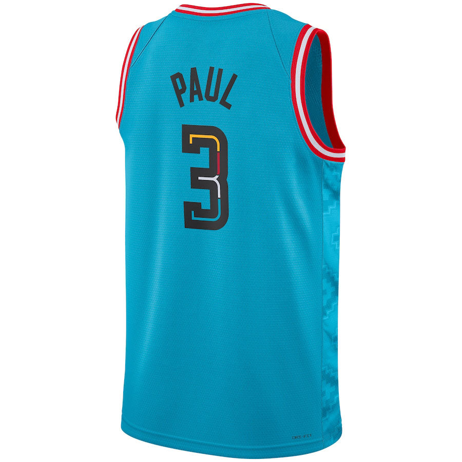 P.Suns #3 Chris Paul Unisex 2022-23 Swingman Jersey City Edition Turquoise Stitched American Basketball Jersey basketball jersey product view 1