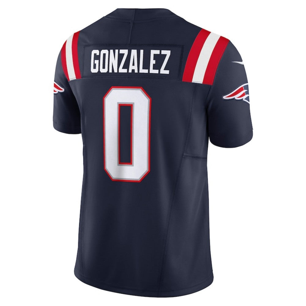 NE.Patriots #0 Christian Gonzalez Player Navy Vapor F.U.S.E. Limited Stitched American Football Jerseys football jersey product view 1