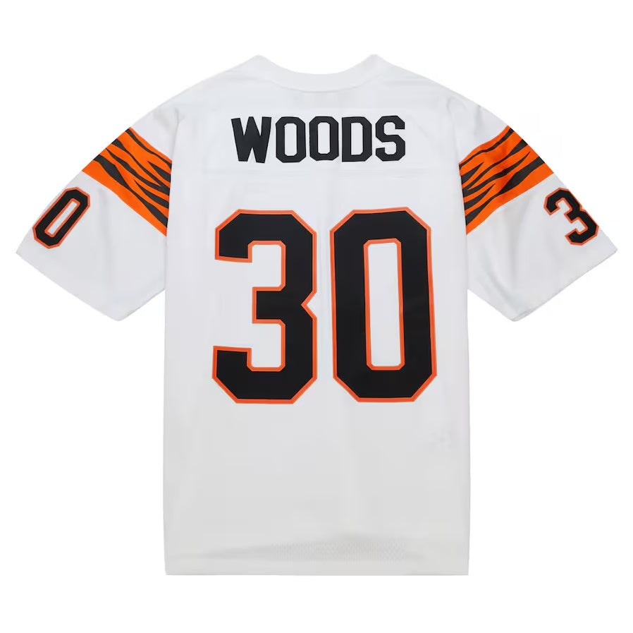 C.Bengals #30 Ickey Woods Legacy Replica Player Jersey - White American Football Jerseys football jersey product view 1
