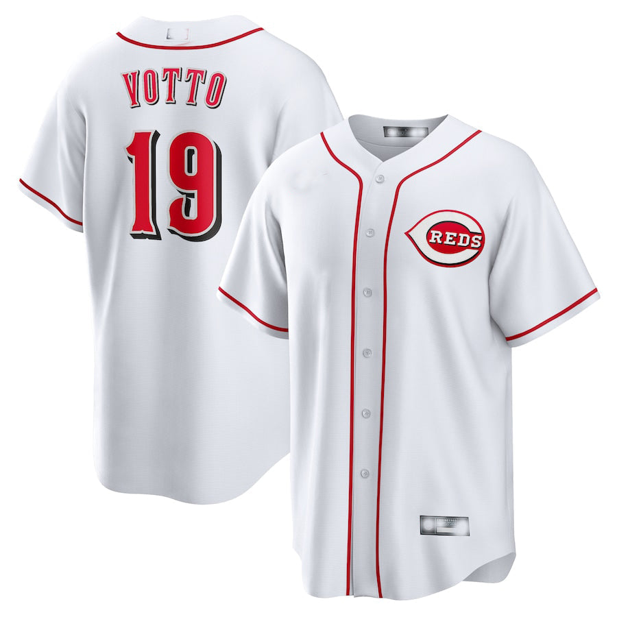 Cincinnati Reds #18 Joey Votto White Home Replica Player Name Jersey Baseball Jerseys baseball jersey product view 1