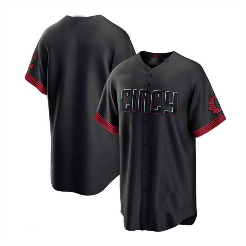 Cincinnati Reds 2023 City Connect Replica Jersey - Black Baseball Jerseys baseball jersey product view 1