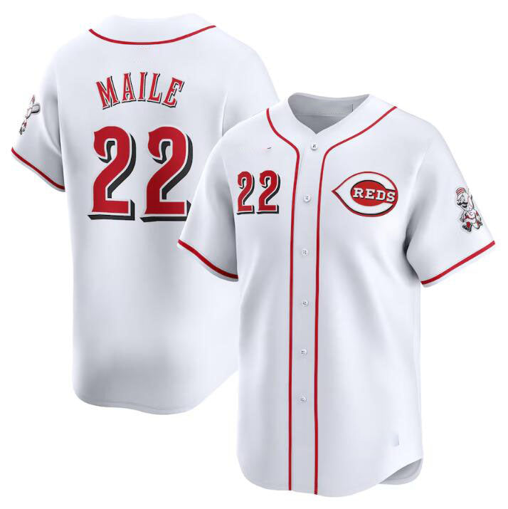 Cincinnati Reds #22 Luke Maile White Home Limited Stitched Baseball Jersey baseball jersey product view 1