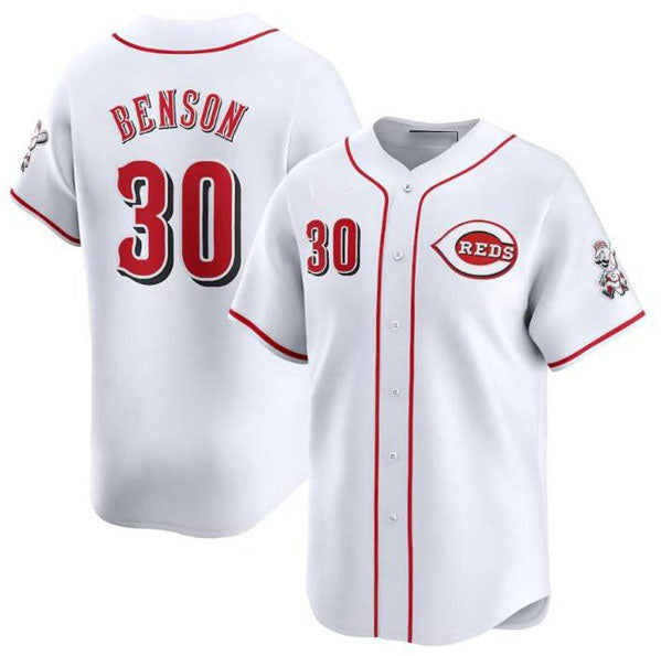 Cincinnati Reds #30 Will Benson White Home Limited Baseball Stitched Jersey baseball jersey product view 1