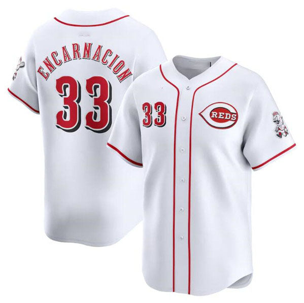 Cincinnati Reds #33 Christian Encarnacion White Home Limited Baseball Stitched Jersey baseball jersey product view 1