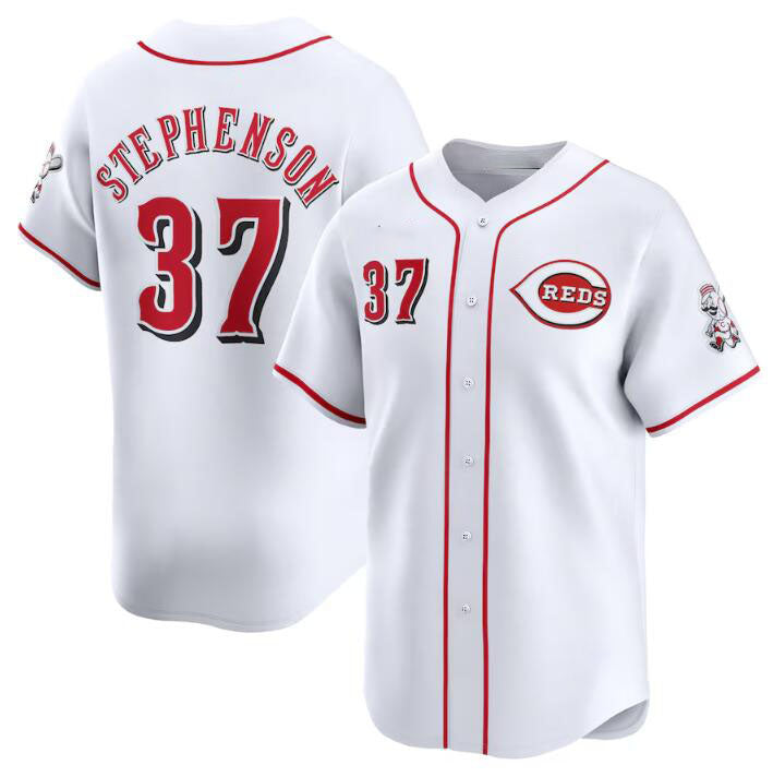 Cincinnati Reds #37 Tyler Stephenson White Home Limited Stitched Baseball Jersey baseball jersey product view 1