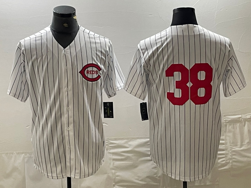 Cincinnati Reds #38 Jose Barrero White Field of Dreams Stitched Baseball Jersey baseball jersey product view 1