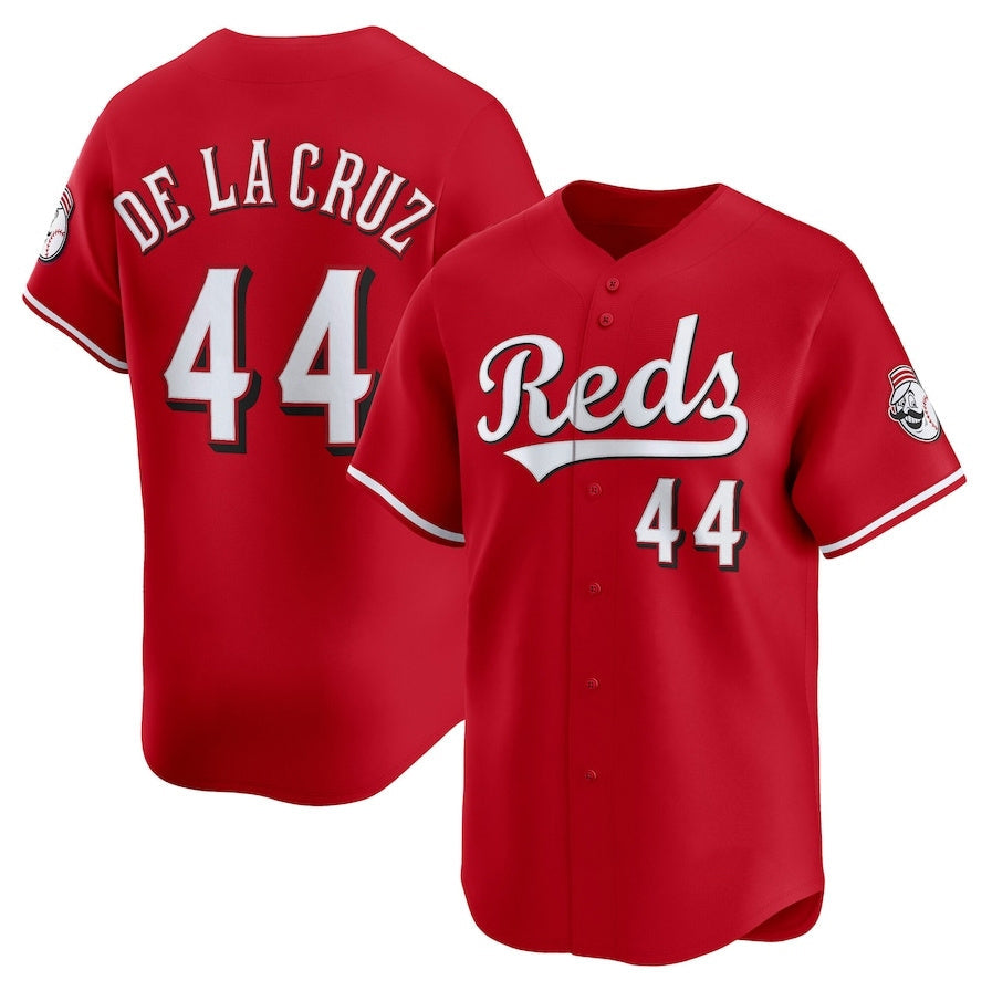 Cincinnati Reds #44 Elly De La Cruz Alternate Limited Player Jersey - Red Stitched Baseball Jerseys baseball jersey product view 1