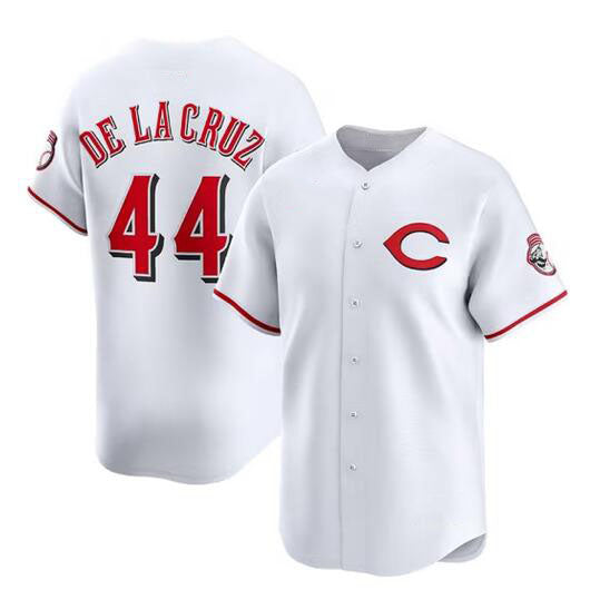 Cincinnati Reds #44 Elly De La Cruz White 2025 Home Limited Stitched Baseball Jersey baseball jersey product view 1