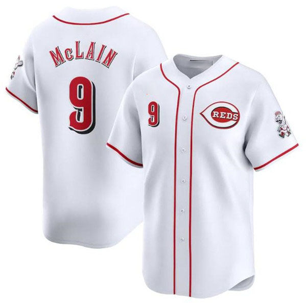 Cincinnati Reds #9 Matt McLain White Home Limited Baseball Stitched Jersey baseball jersey product view 1