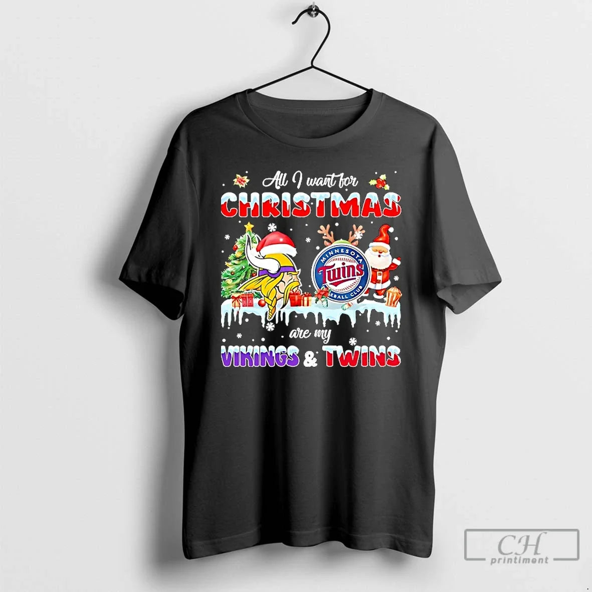 Classic All I Want For Christmas Are My Minnesota - Adult & Kids T-Shirts, Sweatshirts & Hoodies apparel design preview 1