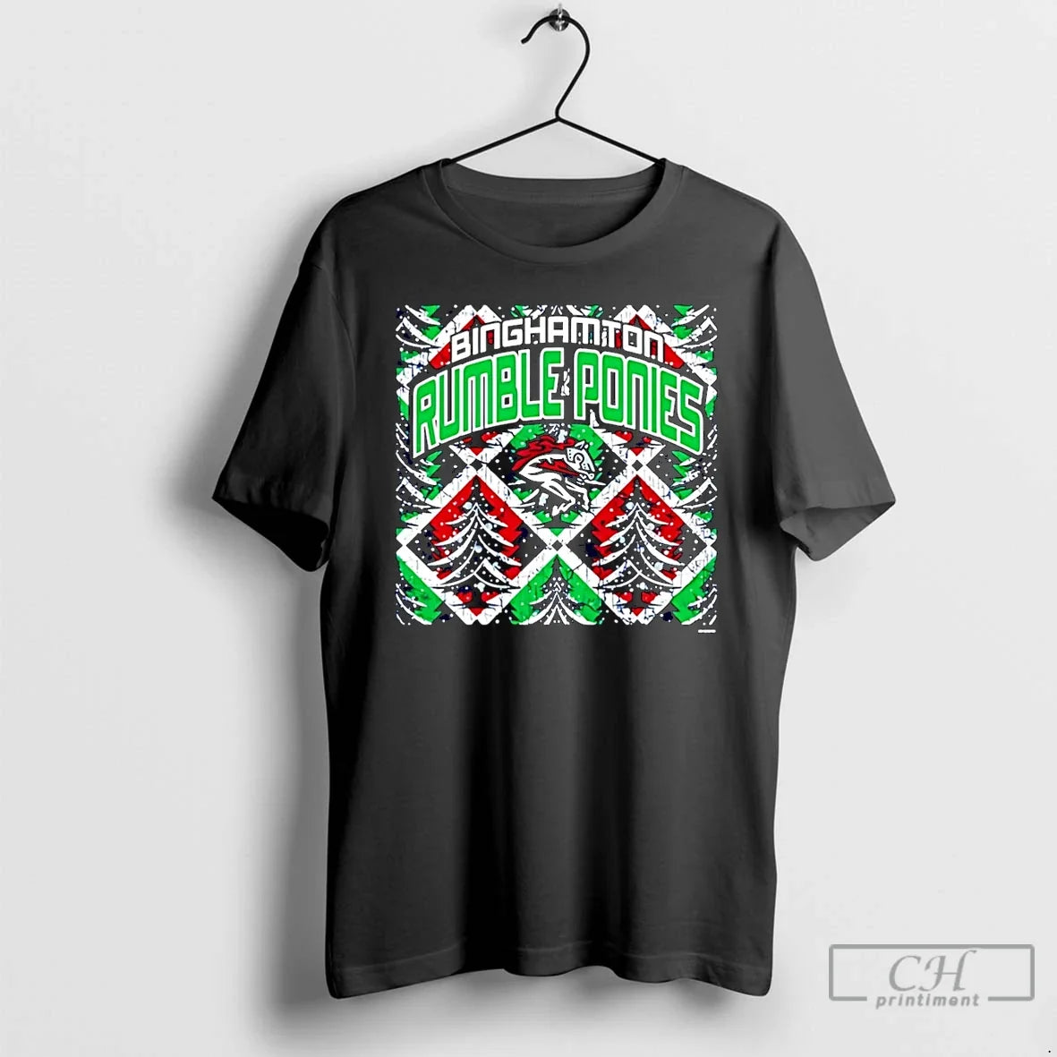 Classic Binghamton Rumble Ponies Christmas 2025 - Adult & Kids T-Shirts, Sweatshirts & Hoodies apparel design preview 1