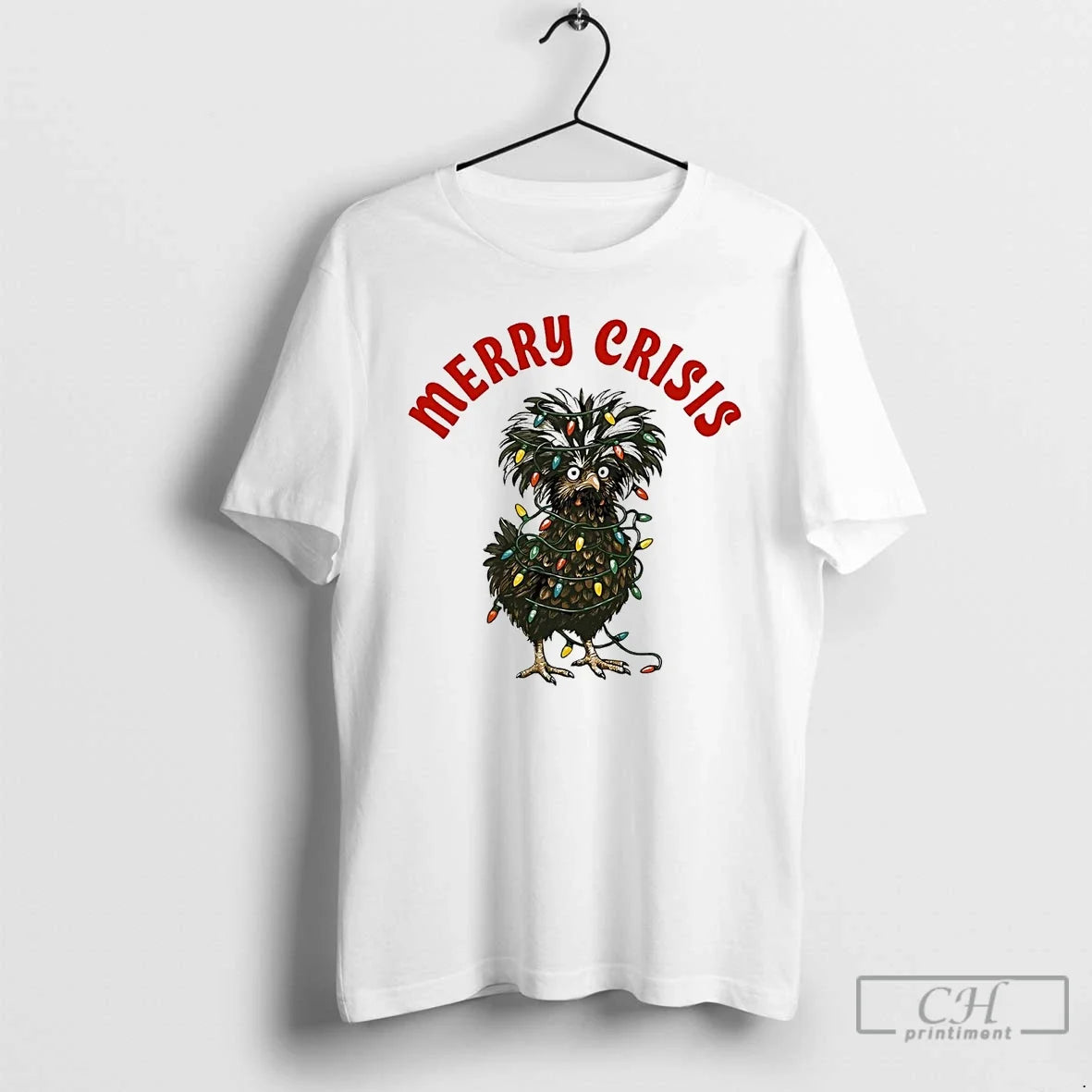 Classic Chicken Merry Crisis Christmas - Adult & Kids T-Shirts, Sweatshirts & Hoodies apparel design preview 1