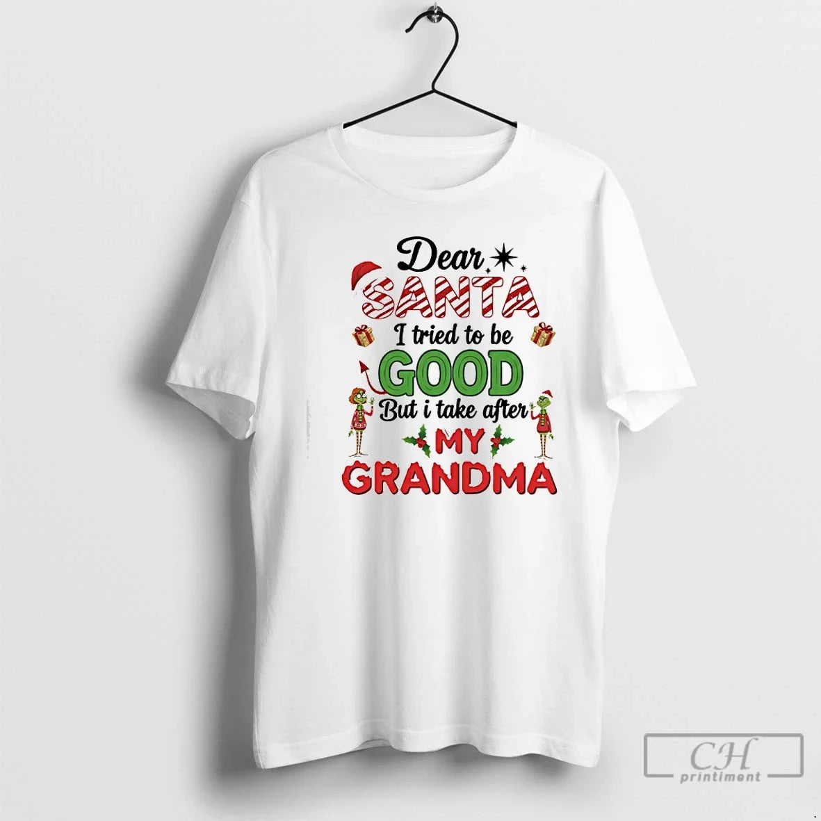 Classic Dear Santa I Tried To Be Good But Take After - Adult & Kids T-Shirts, Sweatshirts & Hoodies apparel design preview 1