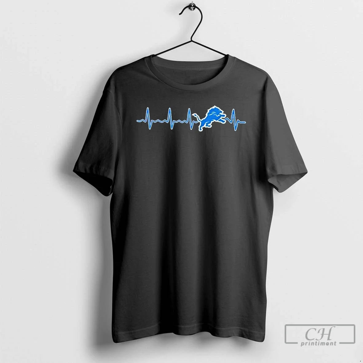 Classic Fans Heartbeat Love Detroit Lions Football - Adult & Kids T-Shirts, Sweatshirts & Hoodies apparel design preview 1