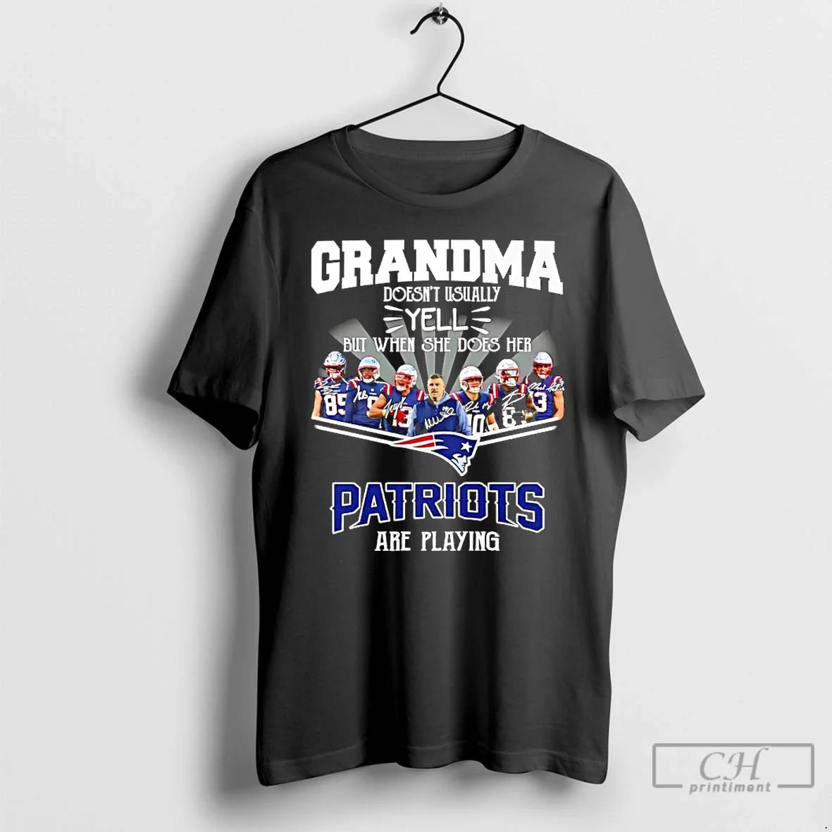 Classic Grandma Doesnt Usually Yell But When She Does - Adult & Kids T-Shirts, Sweatshirts & Hoodies apparel design preview 1