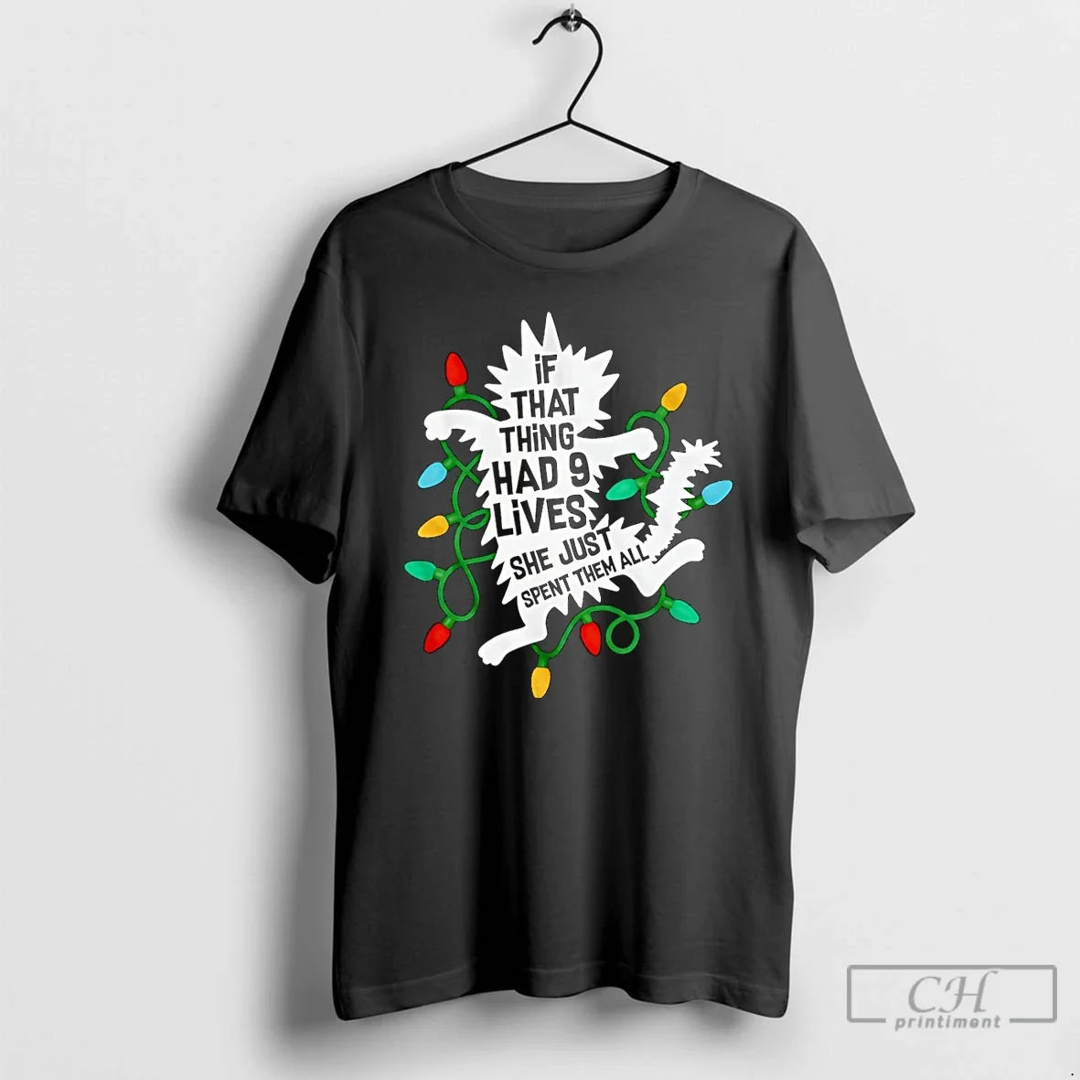 Classic If That Thing Had 9 Lives She Just Spent Them - Adult & Kids T-Shirts, Sweatshirts & Hoodies apparel design preview 1