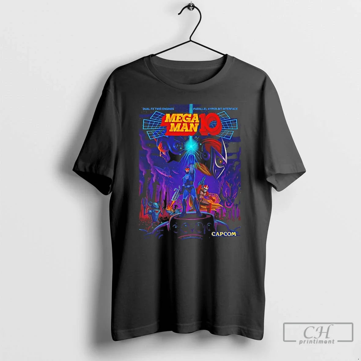 Classic Mega Man 10 Capcom Dual Fx Twin Engines - Adult & Kids T-Shirts, Sweatshirts & Hoodies apparel design preview 1