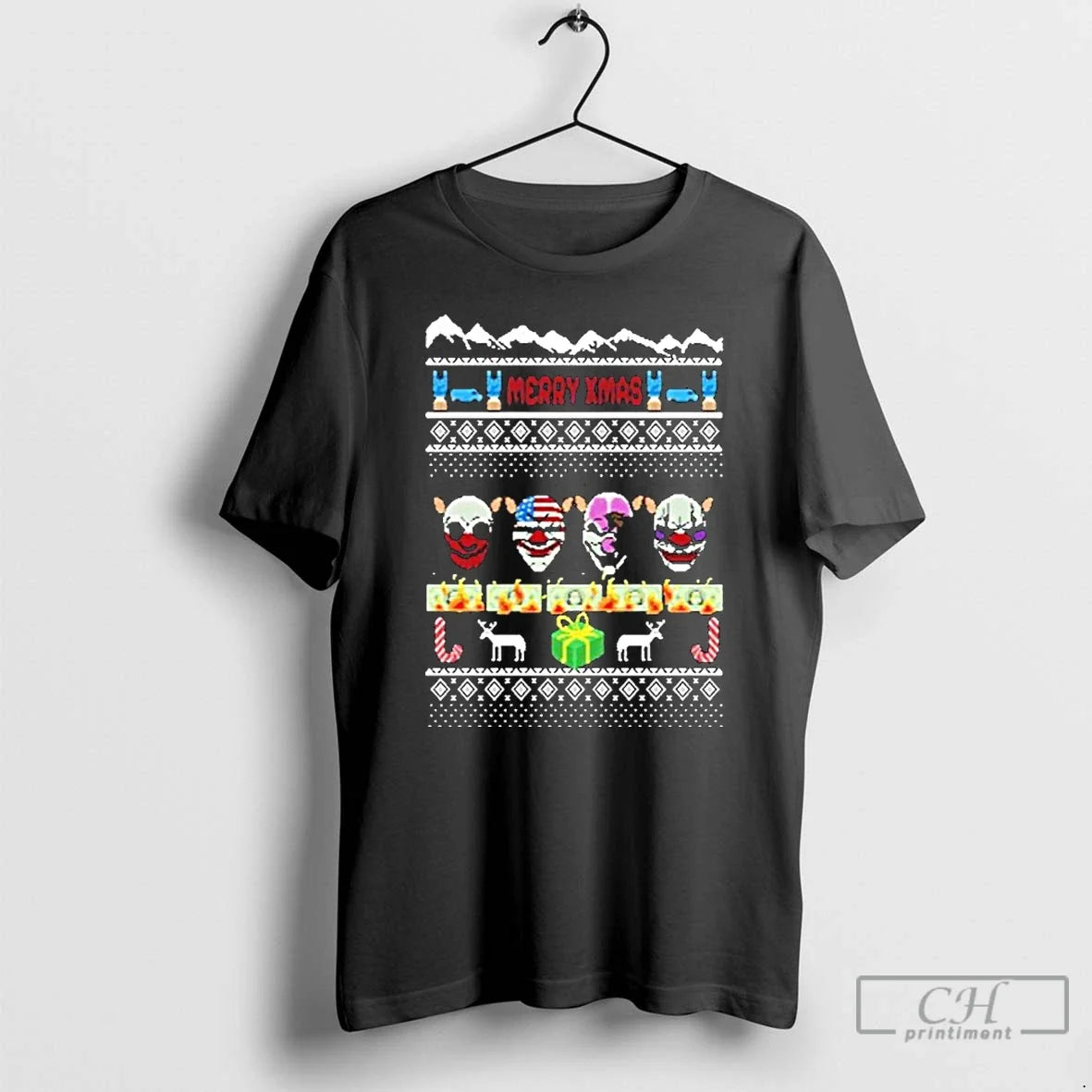Classic Merry Xmas Payday Ugly Christmas - Adult & Kids T-Shirts, Sweatshirts & Hoodies apparel design preview 1